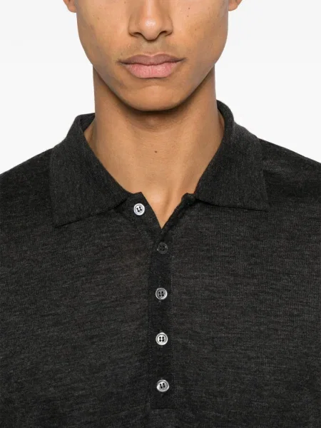 Polo Thom Browne de lână gri