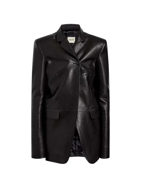 Geanta de piele Khaite negru