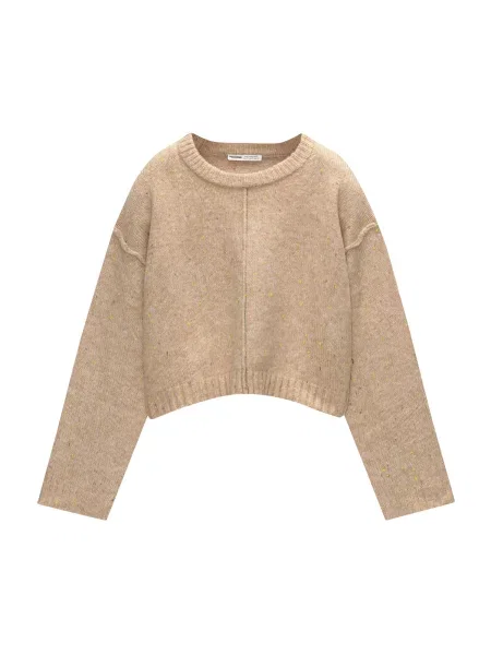 Pull&Bear Pulover ecru / deschis / galben / oliv bej