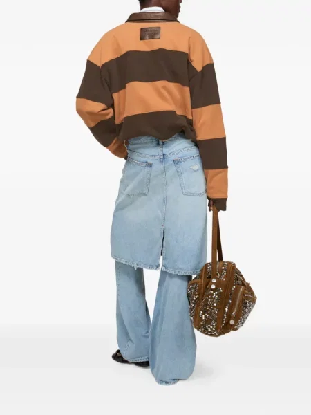 Blugi Acne Studios rupți albastru