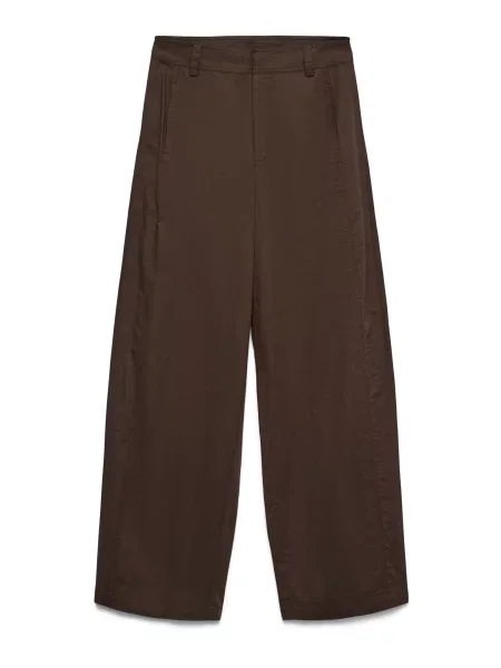 VERO MODA Pantaloni VMSELMA ciocolatiu