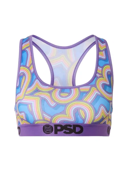 PSD Sutien sport Heart Attack / verde măr / lila / portocaliu albastru