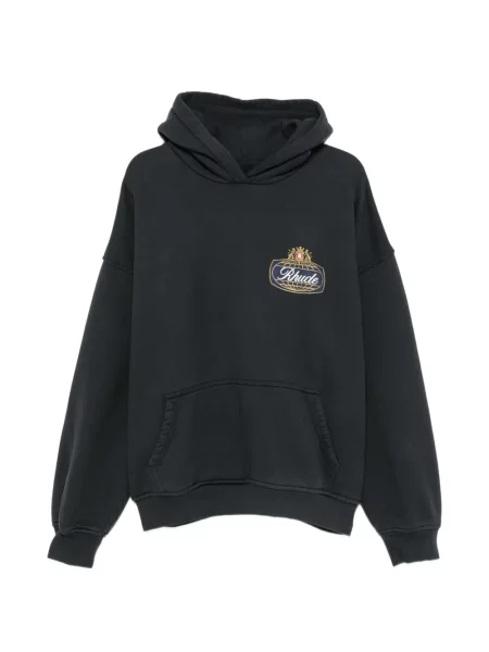 Kapucnis melegítő felső Rhude nyomtatás fekete