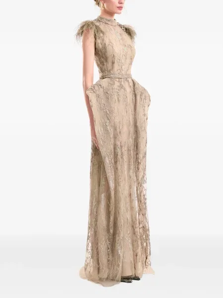 Rochie Gemy Maalouf cu pene