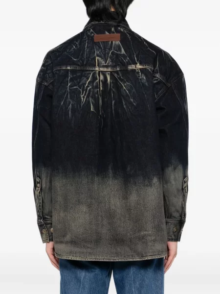 Geacă de blugi Feng Chen Wang cu gradient albastru