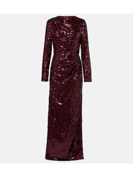 Rochie Erdem drapată bordo