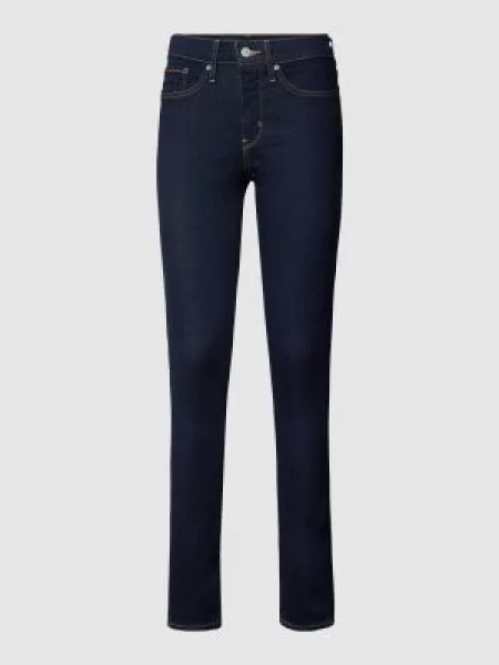 Jeansy o kroju shaping straight fit z dodatkiem streczu model Levi's® 300 granatowe