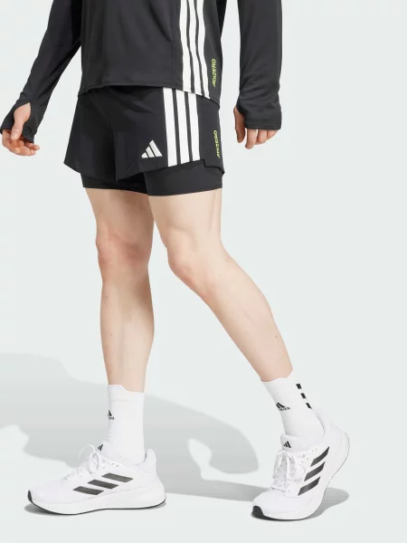 Переработанный спортивные шорты Adidas черные