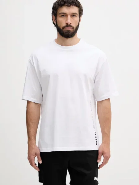 HUGO tričko TIKI T-SHIRT bílé