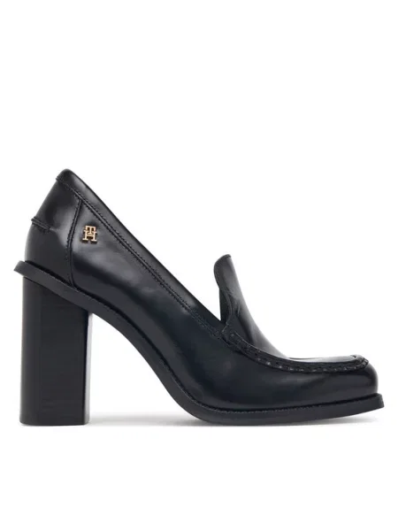Loafers Tommy Hilfiger με τετράγωνη μύτη μαύρο