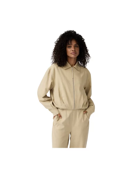 Lniany kurtka bomber Alchemist beżowy