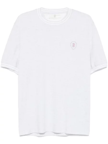 Tricou Brunello Cucinelli din jerseu gri