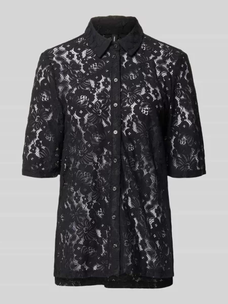Bluzka o kroju regular fit z mieszanki bawełny model HONEY' Vero Moda czarna