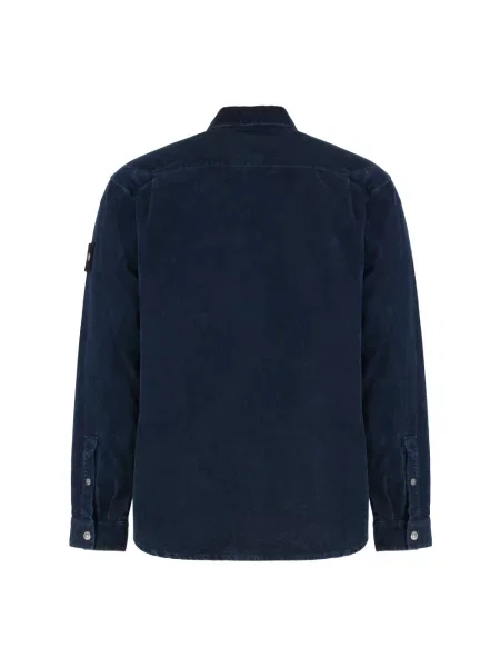 Kurtka jeansowa Stone Island z kamieniami niebieska