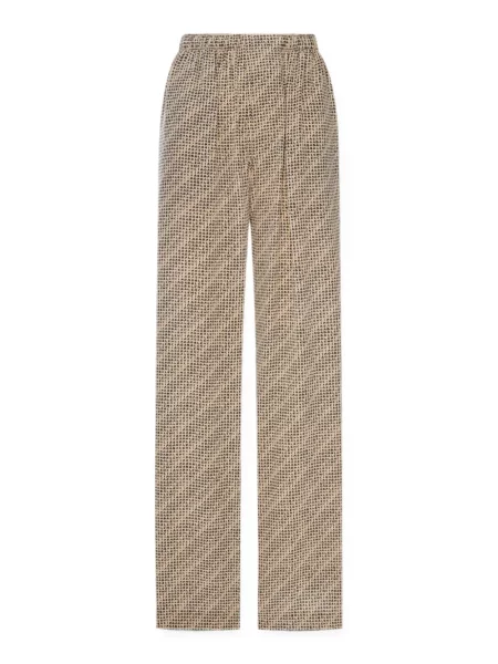 Pantaloni Balenciaga de mătase cu imagine