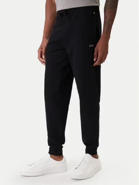 BOSS BLACK Pantaloni de pijama Waffle negru