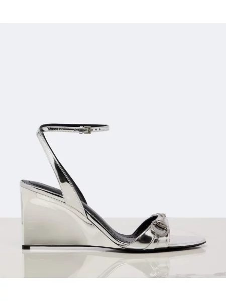 Sandale Gucci din piele cu pană