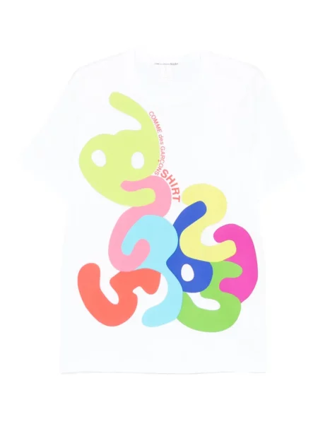 Póló Comme Des Garçons Shirt nyomtatás fehér