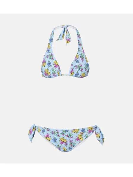 Bikini Dolce&gabbana cu model floral albastru