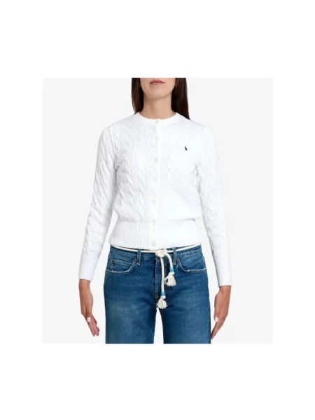 Kardigan Polo Ralph Lauren z długim rękawem biały