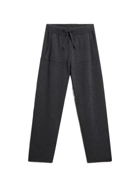 Pantaloni Woolrich tricotate alergare cu cordon gri