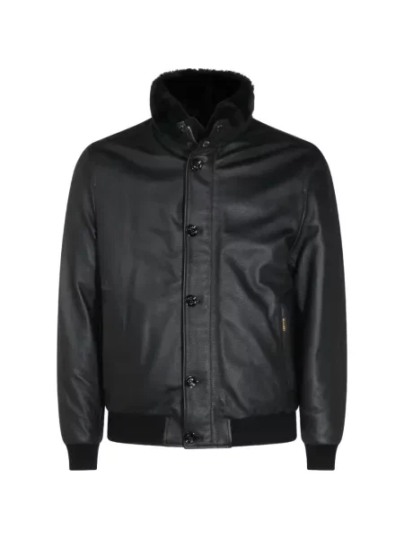 Gulerat geanta de piele Moorer negru