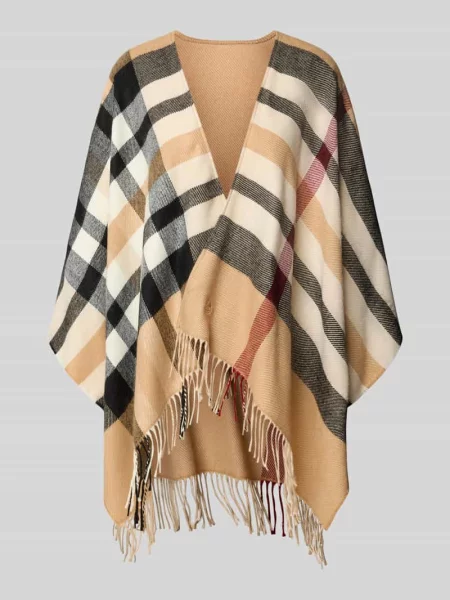 Szal z frędzlami model ‘Poncho’ Fraas beżowa