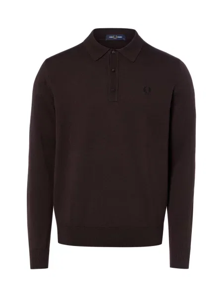 Fred Perry Sweter Mężczyźni Wełna S brązowy
