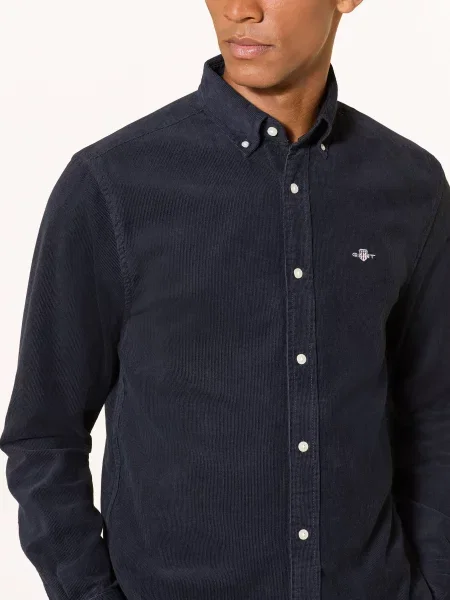 Gant Koszula Sztruksowa Regular Fit blau granatowa