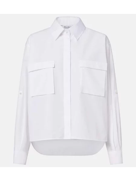 Cămașă Max Mara din poplin alb