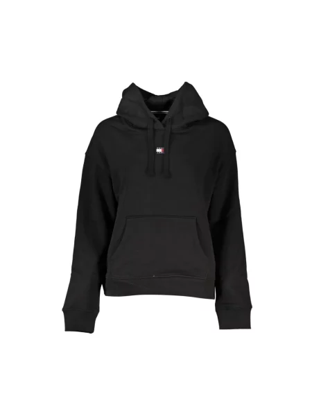 Bluza z kapturem Tommy Hilfiger z kapturem czarna