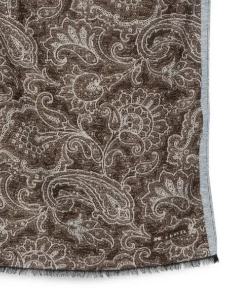 Fular Kiton cu imagine cu model paisley maro