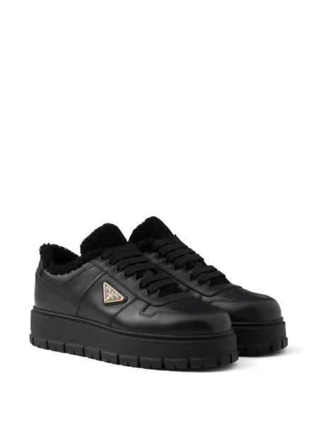 Sneakerși Prada din piele negru