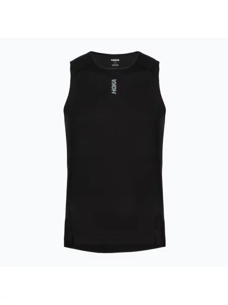Tricou de alergare pentru bărbați HOKA EveryRun Tank black negru