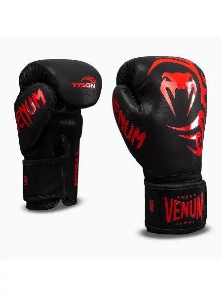 Рукавиці боксерські Venum Mike Tyson Replica Boxing black/red чорні