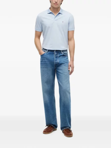 Rövid pólóing Tommy Hilfiger autogrammal kék