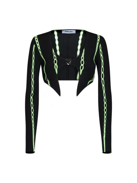 Kardigan Ambush o krotszym kroju wełniany czarny