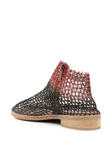 Μποτάκια αστραγάλου Verdura Shoes από διχτυωτό μαύρο