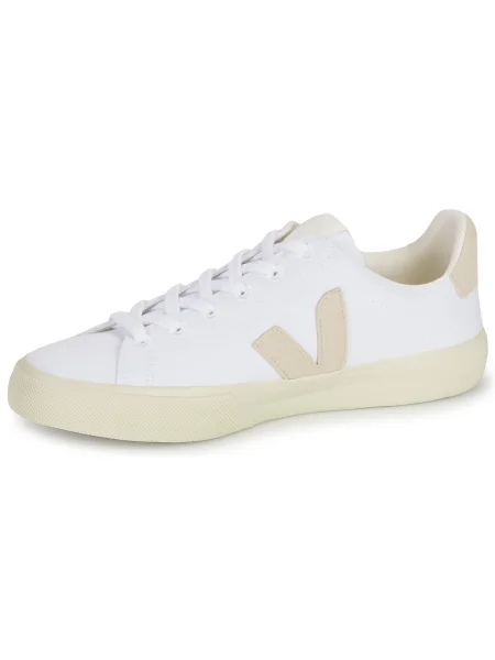 Pantofi Veja Campo din canvas alb