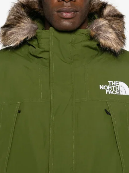 Geacă The North Face cu glugă verde