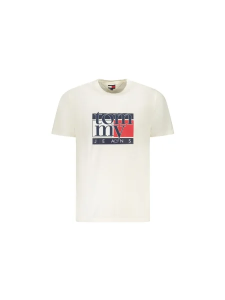 Tricou Tommy Jeans cu mâneci scurte alb