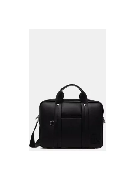Karl Lagerfeld aktówka z imitacji skóry czarna