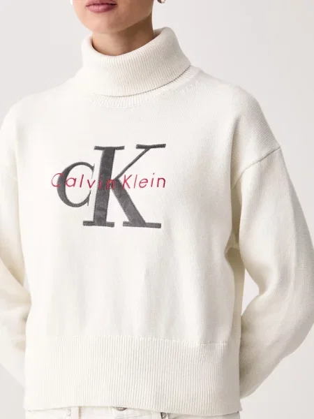 Calvin Klein Jeans поло дамско от бежово