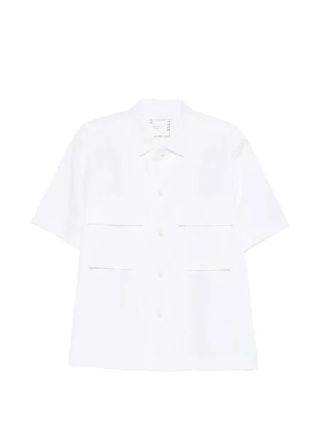 Къс риза Sacai бяло