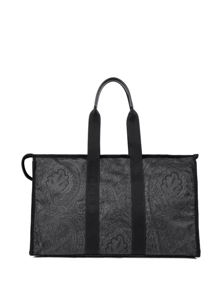 Geantă Etro cu imagine cu model paisley negru