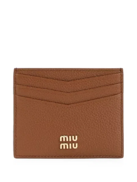 Portofel Miu Miu din piele maro