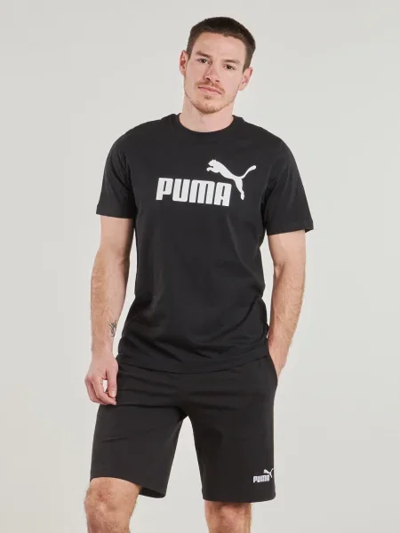 PUMA Tričko Essential No. 1 / biela čierna