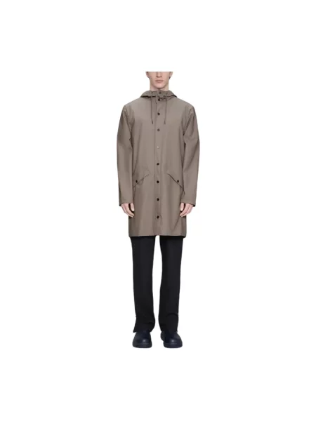 Rains kurtka przeciwdeszczowa Long Jacket W3 brązowa