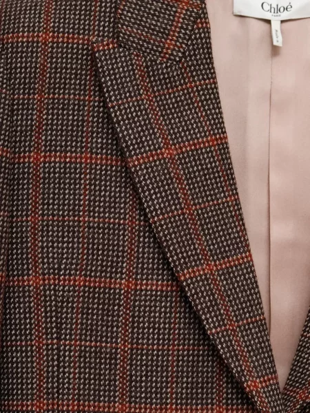 Sacou Chloé în carouri maro