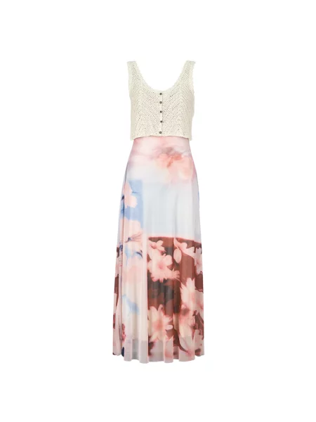 Desigual De tul rochie 2 în 1 FRIDA roz